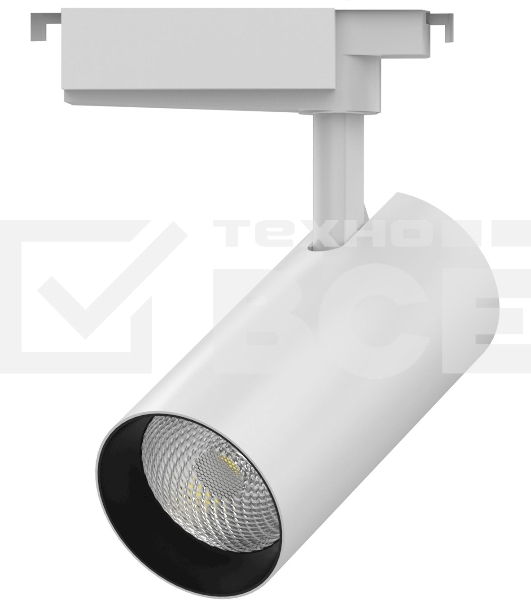 Светильник трековый цилиндр 32W 2940lm 4000K 180-220V IP20 75*216мм белый линза 36º LED