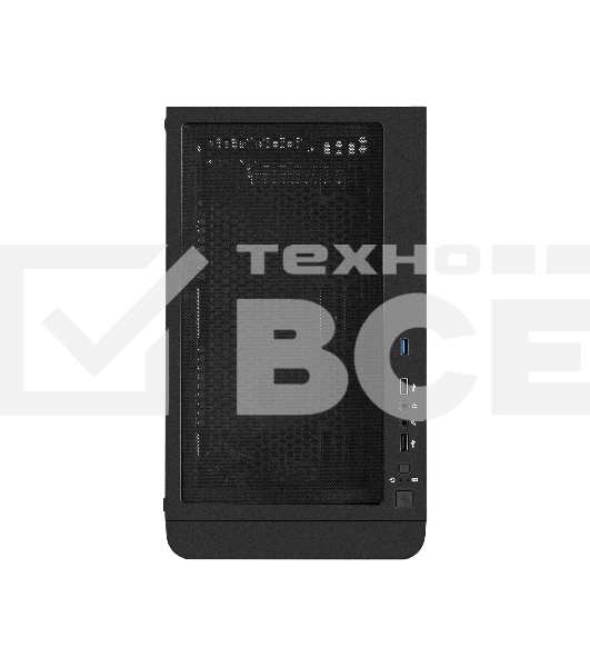 Компьютерный корпус Miditower ExeGate EVO-9202 (ATX, без БП, с окном, 1*USB+1*USB3.0, аудио, 3 вент. 12см с RGB подсветкой)