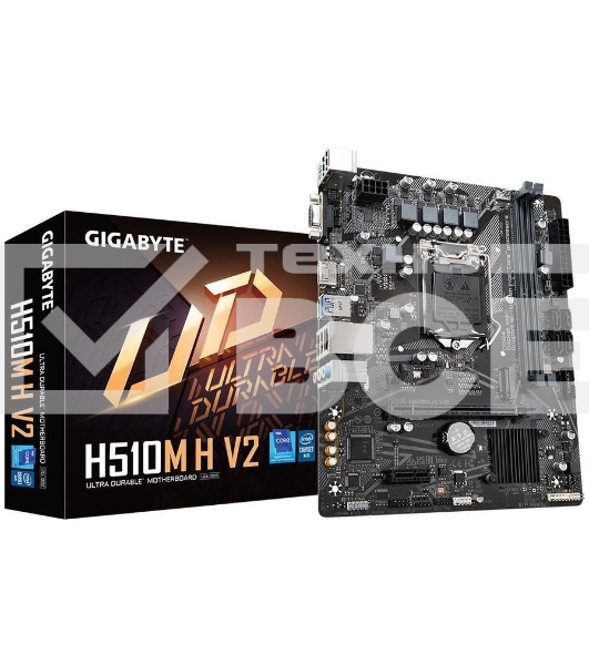 Материнская плата Gigabyte H510M H V2, LGA 1200, Intel H470, 2xDDR4, 4xSATA 6 Гбит/с, 1xM.2, 1xPCIe 3.0 x16, 1xPCIe 3.0 x1, 1xHDMI, 1xVGA, 1x 1Gb LAN, 2xUSB-A 3.2 Gen 1, 4xUSB-A 2.0, 3x3.5 мм, 7.1, Micro ATX