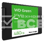 Накопитель SSD WD Green WDS480G3G0A, 480GB, SATA III, 2.5