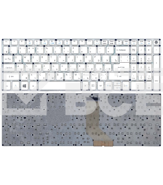 Клавиатура для ноутбука Acer Aspire E5-573/Nitro VN7-572G VN7-592G белая