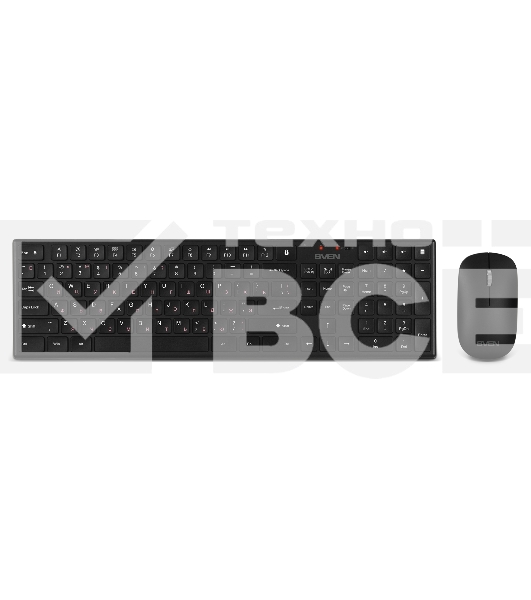 Беспроводной набор Sven ножничная клавиатура + мышь KB-C2550W чёрный (109 кл.,12Fn, 1000DPI, 2+1 кл.)