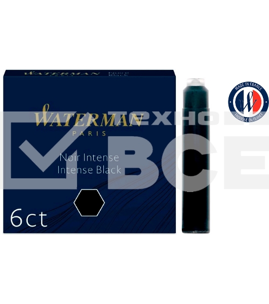 Картридж Waterman International 52011 (CWS0110940) Intense Black чернила для ручек перьевых (6шт)