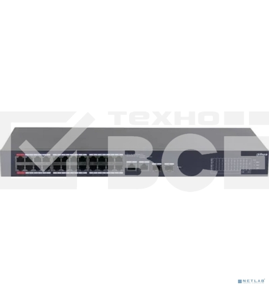 Коммутатор Dahua DH-CS4226-24ET-240 (L2) 24x100Мбит/с 2x1Гбит/с 2xКомбо(1000BASE-T/SFP) 240W управляемый