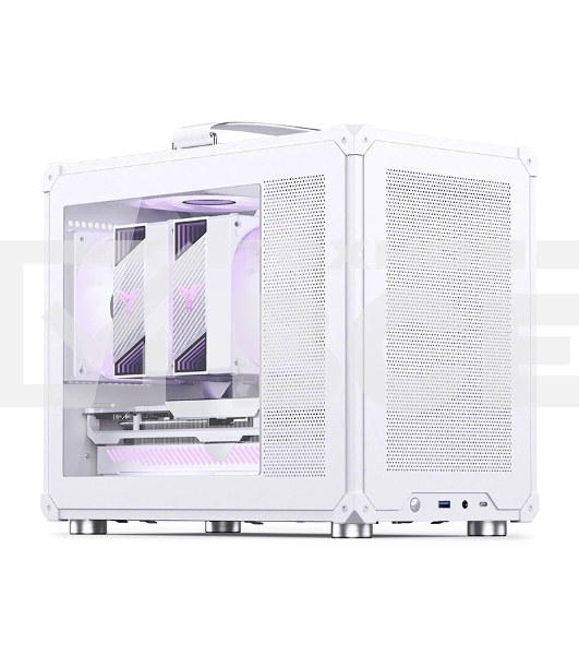 Корпус без блока питания JONSBO C6 MAX Handle, Mini-Tower, TG, no fan, 1xUSB-A 3.0 + 1xUSB-C 3.1, mATX, mITX White