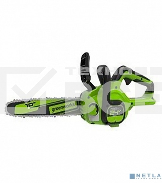 Цепная пила аккумуляторная GreenWorks G24CS25K2, 24V, 25 см, c АКБ 2Ач и ЗУ (2007707UA)