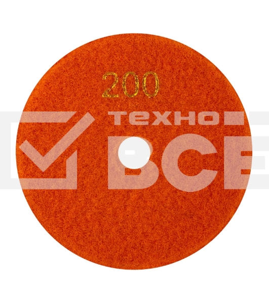 Круг алмазный KRANZ гибкий шлифовальный Черепашка 125 мм, P200, сухое/мокрое шлифование