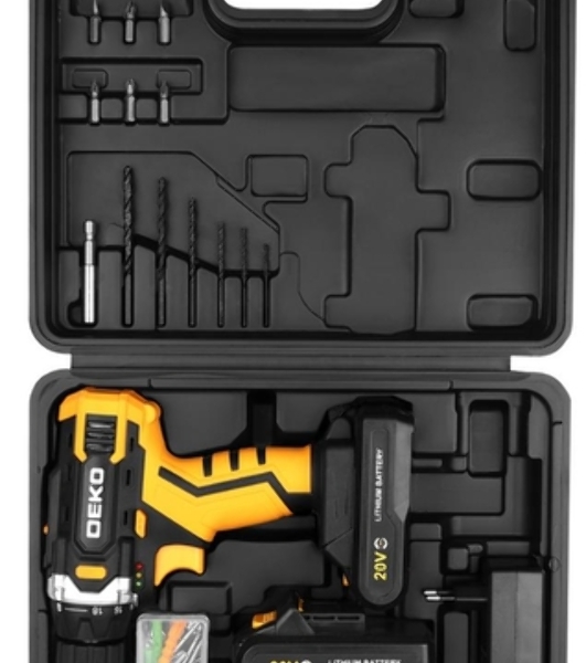 Дрель-шуруповерт Deko Banger 20V ONE+, 20 В, 1,5 Ач, 42 Нм, щеточный