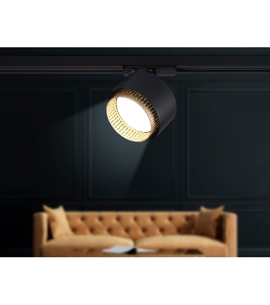 Трековый однофазный светильник Ambrella light GL5381 BK/GD черный/золото GX53 max 12W D95*130