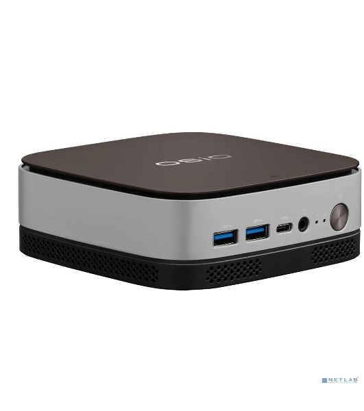 Мини ПК Osio BaseLine B51i-017 i5 1235U (1.3) 16Gb SSD 512Gb Iris Xe Win 11Pro 64 GbitEth WiFi BT 59.85W коричневый/серебристый