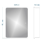 Зеркальный шкаф Bau Stil 60х80, LED подсветка, сенсор, плавное закрывание, оборачиваемый, фото5