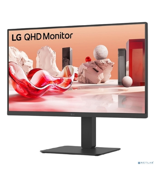 Монитор 27' LG 27BA65QB-B IPS 2560x1440, 100 Гц, 5 мс, 16:9, 350 кд/м², 2xHDMI 2.0, DP 1.4, USB-C (65 Вт), USB Hub (2x USB 3.0), динамики (2x5 Вт), HDR10, черный