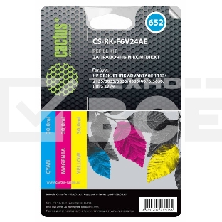 Заправочный набор Cactus CS-RK-F6V24AE многоцветный 90мл для HP DeskJet Ink Advantage 1115/2135/3635/3835/4535