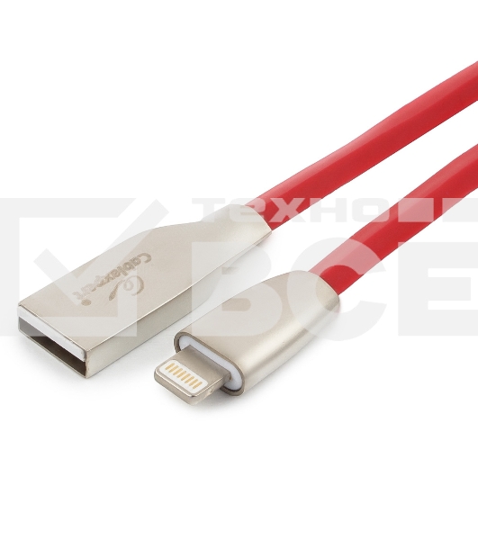 Кабель Cablexpert для Apple CC-G-APUSB01R-1M, AM/Lightning, серия Gold, длина 1м, красный, блистер