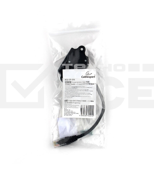 Разветвитель Cablexpert NCA-SP-01A UTP 1 порт RJ45 (T568A/T568B) -> 2 порта RJ45 10/100 BASE-T