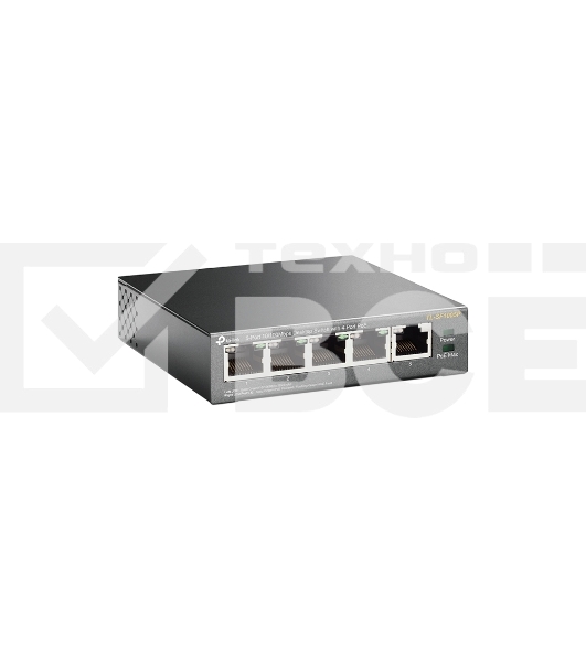 Коммутатор TP-Link SMB TL-SF1005P 5-портовый 10/100 Мбит/с настольный коммутатор с 4 портами PoE 