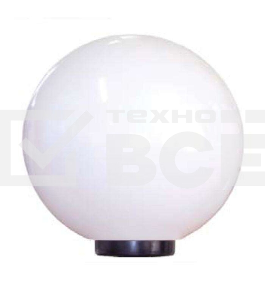 Светильник ЭЛЕТЕХ НТУ 06-75-01 'Шар' 75Вт E27 IP44 d300 Б опал ПММА/корпус плоск. черный (инд. упак.)