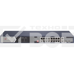 Коммутатор Hikvision DS-3E0520HP-E 18G 2SFP 12PoE+ 225W неуправляемый