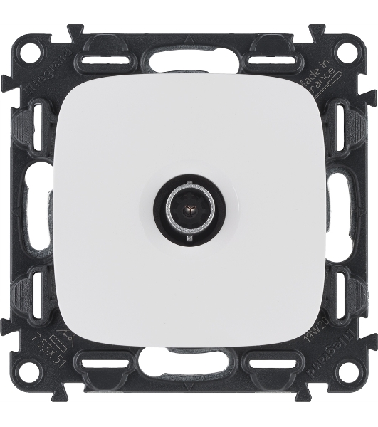 Механизм розетки TV Valena Allure с топологией 'звезда' 0-2400МГц с лицевой панелью бел. Leg 753751