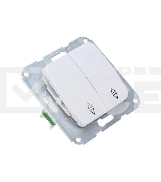 Переключатель DEA 2кл прох. с/у 10А мех. Бел KRANZ (1/10/120)