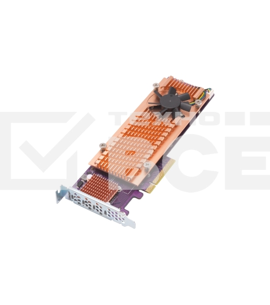 Плата расширения QNAP QM2-4S-240 Quad M.2 SATA SSD expansion card; supports up to four M.2 2280 formfactor M.2 SATA SSDs; PCIe Gen2 x4 host interface; Low-profile bracket pre-loaded, Low-profile flat and Full-height are bundled