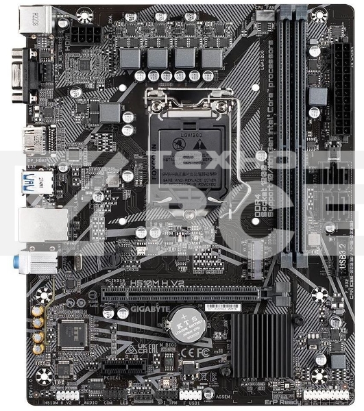 Материнская плата Gigabyte H510M H V2, LGA 1200, Intel H470, 2xDDR4, 4xSATA 6 Гбит/с, 1xM.2, 1xPCIe 3.0 x16, 1xPCIe 3.0 x1, 1xHDMI, 1xVGA, 1x 1Gb LAN, 2xUSB-A 3.2 Gen 1, 4xUSB-A 2.0, 3x3.5 мм, 7.1, Micro ATX