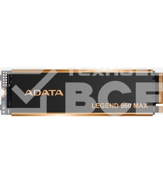 Накопитель SSD ADATA LEGEND 960 MAX, 2Tb, PCIe 4.0 x4, M.2 2280, NVMe, R/W 7400/6800, с радиатором