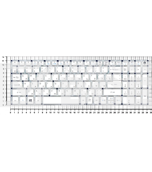 Клавиатура для ноутбука Acer Aspire E5-573/Nitro VN7-572G VN7-592G белая