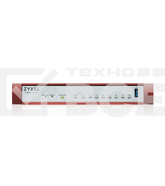 Межсетевой экран Zyxel USG FLEX 100H с подпиской Gold на 1 год (AS, AV, CF, IDP/DPI, Sandboxing, SecuReporter), 8xRJ-45: 1G (LAN/WAN), 1xUSB3.0 **
