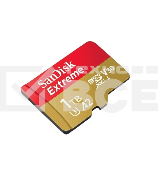Флеш карта microSDXC SanDis 1024GBEXTREME Class 10, UHS-I, W130, R 190 МБ/с, <SDSQXAV-1T00-GN6MN> без адаптера на SD