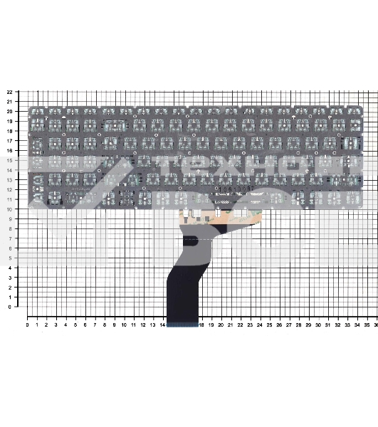 Клавиатура для ноутбука HP 15-BW 250 G6 черная с зеленой подсветкой