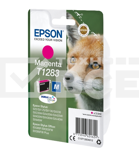 Картридж струйный Epson C13T12834012 пурпурный для Epson S22/SX125