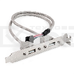 Планка портов в корпус 2xUSB2.0 ExeGate BrctUSB2-2A (USB 2.0 9pin (IDC 9pin F) --> 2x USB 2.0 Af, кабель 20см), фото2