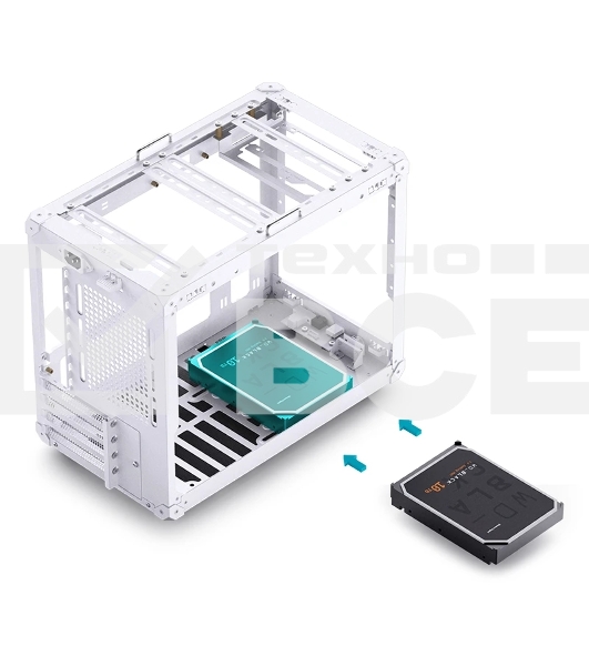 Корпус без блока питания JONSBO C6 MAX Handle, Mini-Tower, TG, no fan, 1xUSB-A 3.0 + 1xUSB-C 3.1, mATX, mITX White