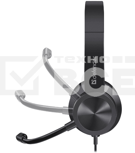Гарнитура проводная Defender Tune 150 (черная, провод 1.8 м) (63151)