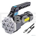 Фонарь Ultraflash LED53404 (фонарь акк 4В, черный, 7LED+COB, 3 Вт, 4 реж, USB, бокс са), фото 1