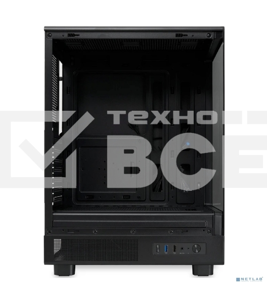 Компьютерный корпус без блока питания HSPD F510, Panoramic Mid Tower, черный, TG, 0.5 SPCC, no fans ATX, mATX, mITX 180/280/160мм 1x2.5', 1x3.5', 7xPCI 1xUSB-A 3.0, 1xUSB-A 1.0 356x218x467мм