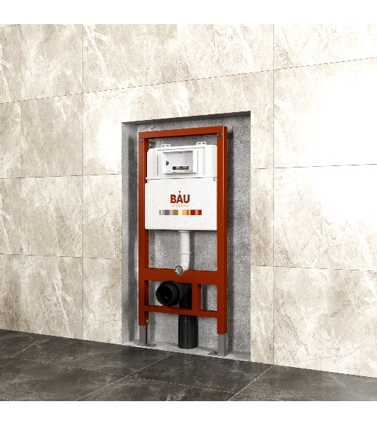 Инсталляция BAU PRO для подвесного унитаза, клавиша смыва BAU Hotel для инсталляции, черный матовый