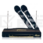 Микрофон радио Ritmix RWM-220 черный беспроводные 2 шт в комплекте, фото 1