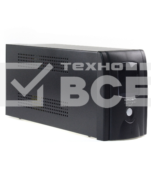 Источник бесперебойного питания CROWN Line Intractive CMU-SP650EURO LCD USB 650VA\390W, корпус металл, 1x12V/7AH, розетки 2*EURO+3*IEC, трансформатор AVR 140-290V, LCD-дисплей, съёмный кабель 1.2 м, порт RJ11/45, порт USB, защита: от перегрузки, от КЗ, от