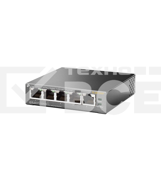 Коммутатор TP-Link SMB TL-SF1005P 5-портовый 10/100 Мбит/с настольный коммутатор с 4 портами PoE 