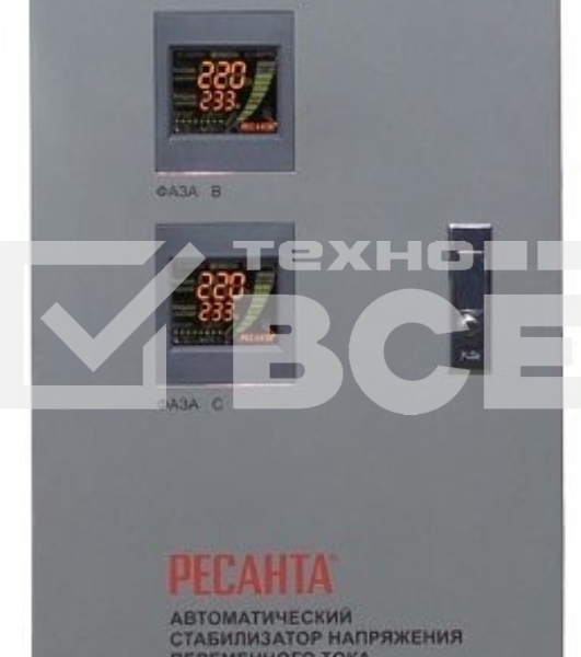 Стабилизатор напряжения Ресанта АСН-30000/3-Ц трехфазный серый (63/4/18)
