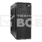 Компьютерный корпус Miditower ExeGate XP-401-400W-12 (ATX, БП XP400 с вент. 12см, 2*USB, аудио, черный), фото 1