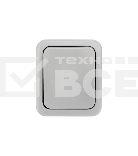 Переключатель проходной Mini OG IP54, о/у, серый Kranz