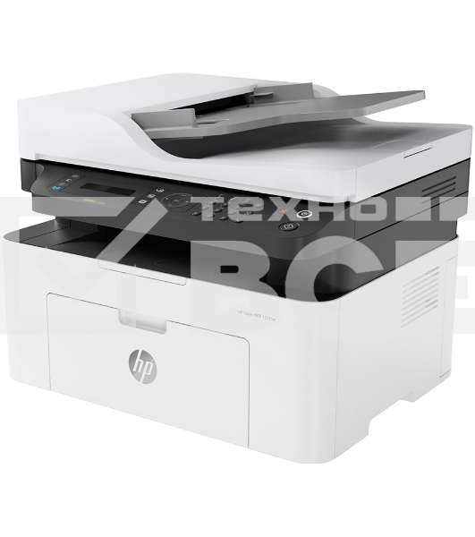 МФУ лазерный HP Laser MFP 137fnw (4ZB84A), A4, ч/б, печ. до 20 стр/мин., скан. до 15 стр/мин. (ч/б) 6 стр/мин. (цвет), 1200 x 1200 dpi (печать) 600x600dpi (скан.), USB, RJ-45, Wi-Fi, Air Print, Mopria