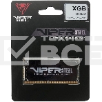 Оперативная память Patriot Steel Series, DDR4, 16GB (1x16 GB), 3200 MHz, CL22, радиатор, чёрный, SO-DIMM, фото3