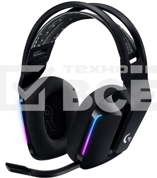 Гарнитура беспроводная LOGITECH G733 LIGHTSPEED Wireless RGb Gaming Headset - черный - 2.4GHZ - EMEA