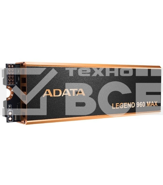 Накопитель SSD ADATA LEGEND 960 MAX, 2Tb, PCIe 4.0 x4, M.2 2280, NVMe, R/W 7400/6800, с радиатором