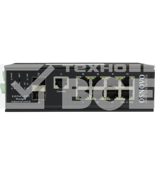 Коммутатор Osnovo SW-80802/ILS(port 90W,300W) управляемый