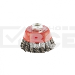 Щетка Matrix для УШМ, 75 мм, М14, Чашка, крученая проволока 0,8 мм, фото 1